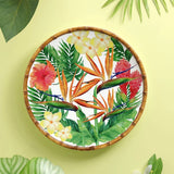 Les Jardins de la Comtesse Exotic Flowers Large dinner plate in melamine with flowers - Ø 28 cm