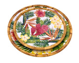 Les Jardins de la Comtesse Exotic Flowers Large dinner plate in melamine with flowers - Ø 28 cm