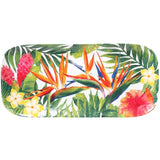 Les Jardins de la Comtesse Exotic Flowers Large rectangular platter in melamine with flowers - 37,5 x 17 cm