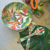 Les Jardins de la Comtesse Exotic Flowers Large salad bowl in melamine with flowers - Ø 31 cm