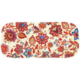 Les Jardins de la Comtesse Jaipur Long rectangular melamine cake dish with flowers - 37.5 cm