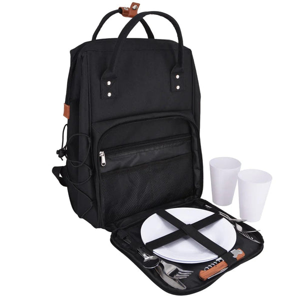 Les Jardins de la Comtesse Picnic backpack "Escapade" Black - 2 persons