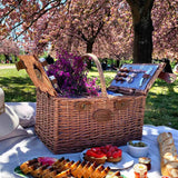 Les Jardins de la Comtesse Saint-Germain Picnic basket Picnic basket Saint-Germain blue gingham - 4 person