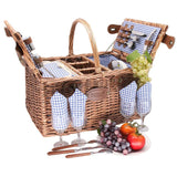 Les Jardins de la Comtesse Saint-Germain Picnic basket Picnic basket Saint-Germain blue gingham - 4 person