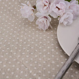 Les Jardins de la Comtesse Waterproof picnic blanket beige with white polka dots 140x140cm