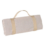 Les Jardins de la Comtesse Waterproof picnic blanket beige with white polka dots 140x140cm
