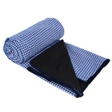 Les Jardins de la Comtesse Waterproof picnic blanket blue and white gingham 140x140cm