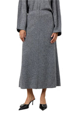 Leveté Room LR-ICON 1 Knitted Skirt in Dark Grey