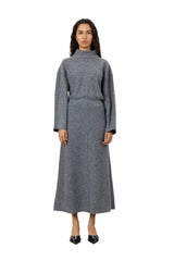 Leveté Room LR-ICON 1 Knitted Skirt in Dark Grey
