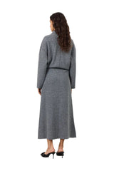 Leveté Room LR-ICON 1 Knitted Skirt in Dark Grey