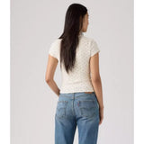 Levi's 501® Dry Goods Tee In Abbey Ditsy Coral Blue Pointelle Pink