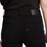 Levi's 721 High Rise Skinny Jeans In Long Shot Black 30leg