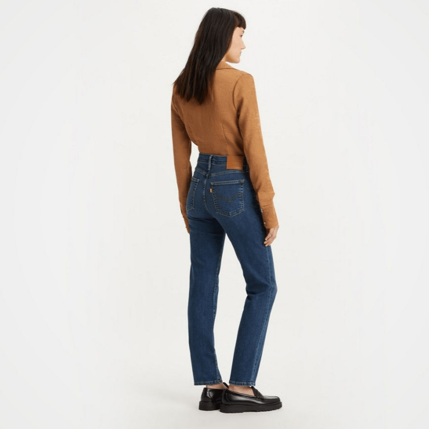 Levis high waist straight hot sale