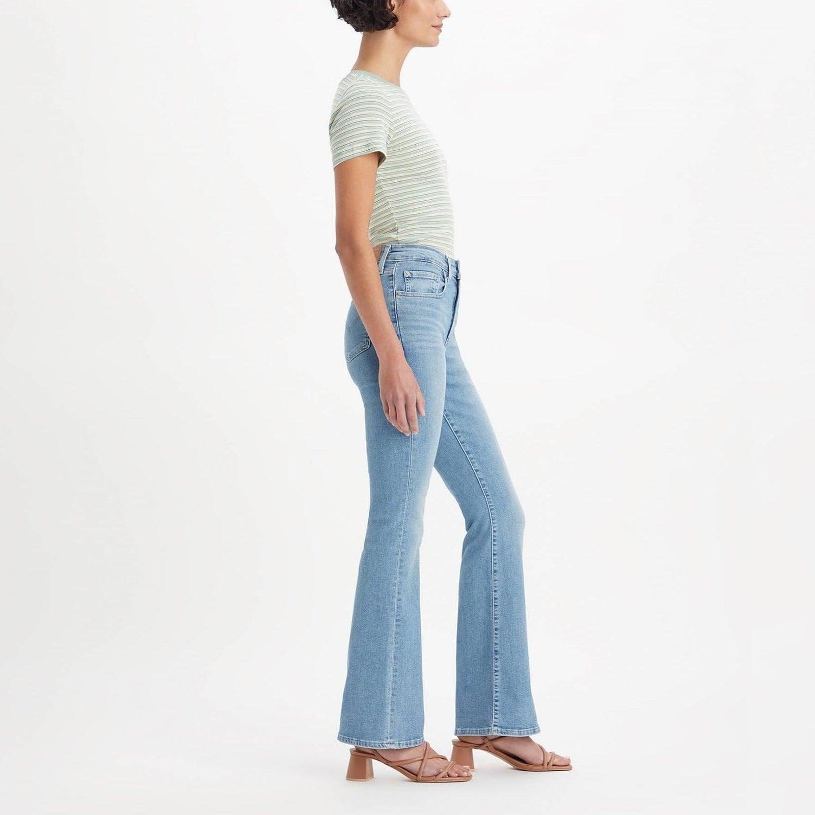 Levi's 726™ High Rise Flare Jeans in Blue Wave Light