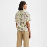 Levi's Alfie Shirt Hazy Floral in Almond Cream