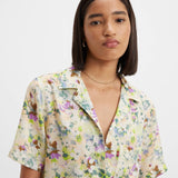 Levi's Alfie Shirt Hazy Floral in Almond Cream