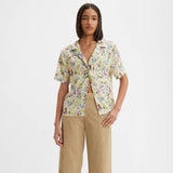 Levi's Alfie Shirt Hazy Floral in Almond Cream