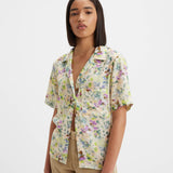 Levi's Alfie Shirt Hazy Floral in Almond Cream