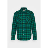 Levi's Barstow Western Standard Plaid Shirt in Sporting Green