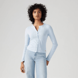 Levi's Dry Goods Pointelle Long Sleeve Tee in Blue