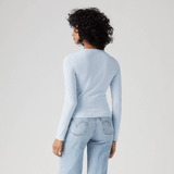 Levi's Dry Goods Pointelle Long Sleeve Tee in Blue