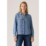Levi's Elaine Utility Shirt In Chill Girl Blue