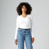 Levi's Essential Housemark Long-sleeve Tee in White
