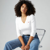 Levi's Essential Housemark Long-sleeve Tee in White