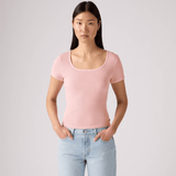 Levi's Essential Square Neck Tee In Peachskin Pink