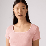 Levi's Essential Square Neck Tee In Peachskin Pink