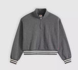 Levi's Everyday Quarter Zip Sweatshirt In Charcoal