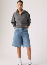 Levi's Everyday Quarter Zip Sweatshirt In Charcoal