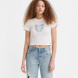 Levi's Graphic Butterfly Popcorn Tee in White