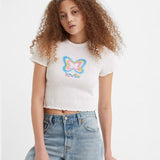 Levi's Graphic Butterfly Popcorn Tee in White