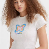 Levi's Graphic Butterfly Popcorn Tee in White