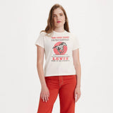 Levi's Graphic Classic Tee in Cash Prize Egret White