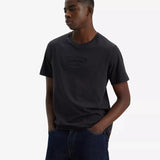 Levi's Graphic Crewneck Tee Corded Batwing Caviar In Black
