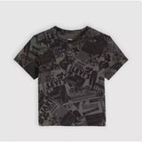 Levi's Graphic Essential Sporty Tee In Zine Cowboy Grid Pirate Black