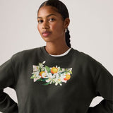 Levi's Graphic Everyday Crewneck Sweatshirt Orange Farm Pirate Black