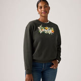 Levi's Graphic Everyday Crewneck Sweatshirt Orange Farm Pirate Black