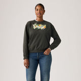 Levi's Graphic Everyday Crewneck Sweatshirt Orange Farm Pirate Black