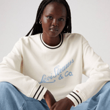 Levi's Graphic Heritage Sport Crew Neutrals Sweatshirt In White