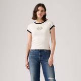 Levi's Graphic Riley Raglan Glitz Horseshoe Tee Sugar Swizzle/Dark Sapphire - White