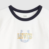 Levi's Graphic Riley Raglan Glitz Horseshoe Tee Sugar Swizzle/Dark Sapphire - White