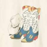Levi's Graphic Tabor Tee Cowboy Boot And Hat Egret In White