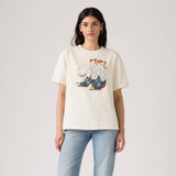 Levi's Graphic Tabor Tee Cowboy Boot And Hat Egret In White