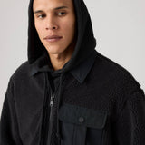 Levi's Joonie Sherpa Jacket Dark Phantom In Black