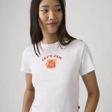 Levi's Let's Jam Brand-Embroidered Cotton-Blend T-Shirt in White