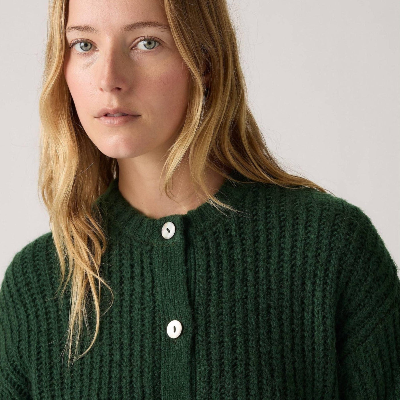 Levi's Luna Shell Button Cardigan In Mountain View Green
