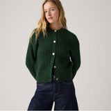 Levi's Luna Shell Button Cardigan In Mountain View Green